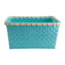 Lademand bamboe rand - blauw - 37x27x19 cm