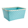 Lademand bamboe rand - blauw - 41x31x20 cm