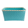 Lademand bamboe rand - blauw - 41x31x20 cm