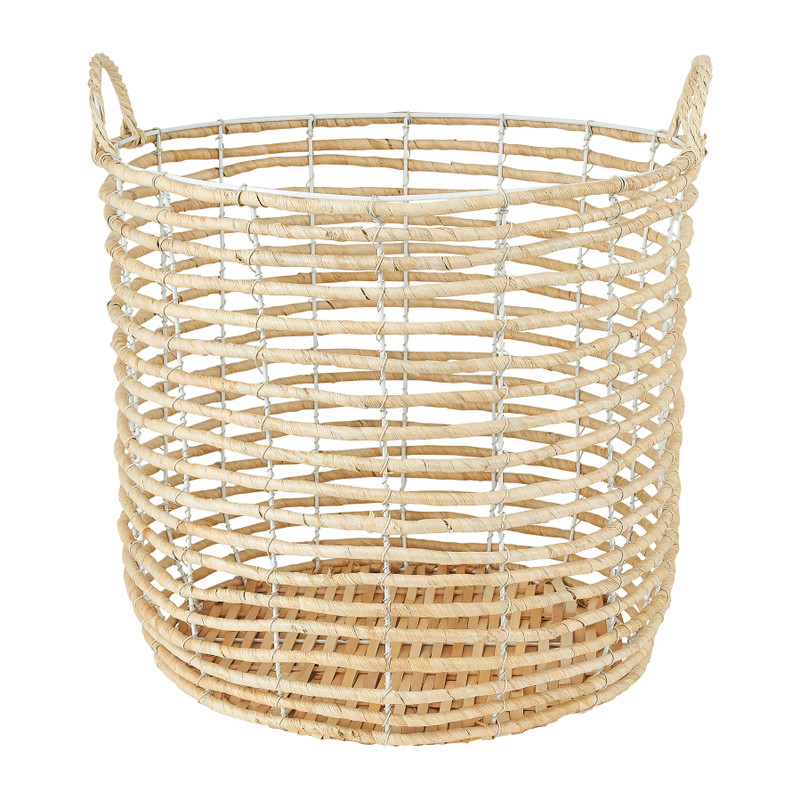 Mand mais - wit -  ⌀ 43 x 40 cm