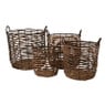 Mand bananenblad - bruin - ⌀ 25 x 25 cm