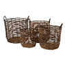 Mand bananenblad - bruin - ⌀ 43 x 40 cm