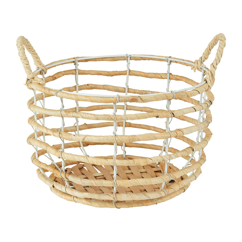 Mand mais - wit -  ⌀ 25 x 15 cm