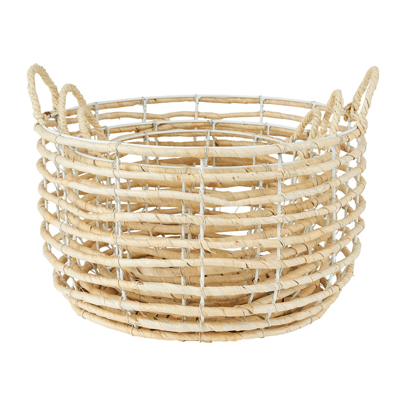 Mand mais - wit -  ⌀ 25 x 15 cm