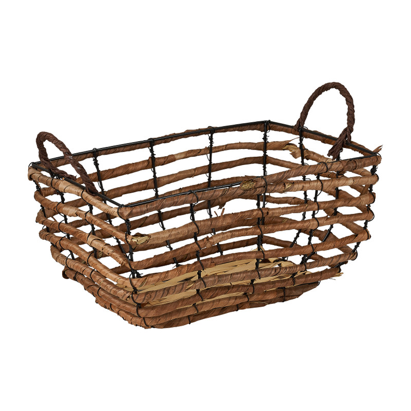 Mand bananenblad - rechthoek - 30 x 23 x 15 cm