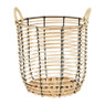 Mand bamboe - zwart -  ⌀ 25 x 25 cm