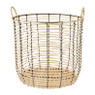 Mand bamboe - zwart -  ⌀ 43 x 40 cm