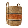Mand oranje streep - hoog - ø40x45 cm 
