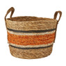 Mand oranje streep - laag - ø29x24 cm
