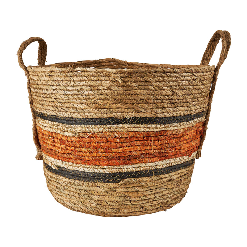 Mand oranje streep - laag - ø34x28 cm 