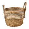 Mand witte streep - laag - ø25x20 cm