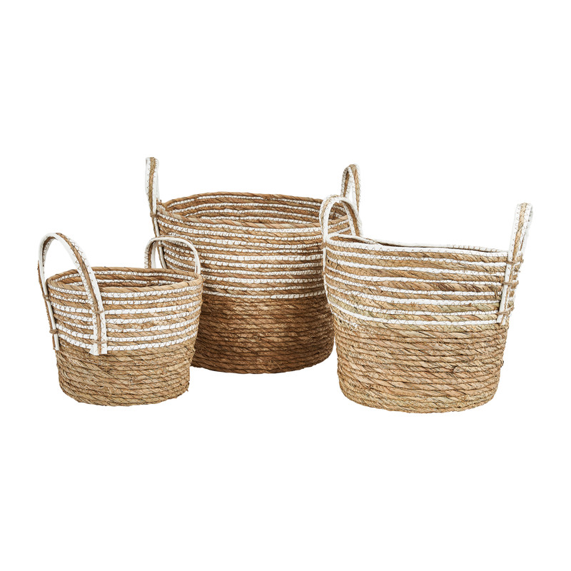 Mand witte streep - laag - ø29x24 cm