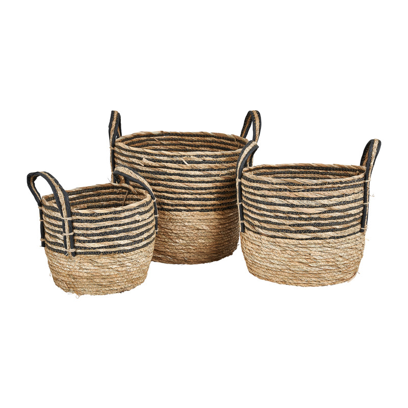 Mand zwarte streep - laag - ø34x28 cm