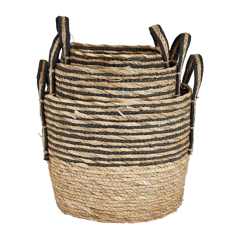Mand zwarte streep - laag - ø34x28 cm