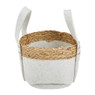 Mand vilt en zeegras - wit - ⌀28x16 cm 