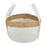 Mand vilt en zeegras - wit - ⌀34x18 cm 