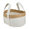 Mand vilt en zeegras - wit - ⌀34x18 cm 