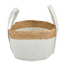 Mand vilt en zeegras - wit - ⌀39x20 cm 