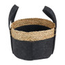 Mand vilt en zeegras - grijs - ⌀34x18 cm 