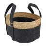Mand vilt en zeegras - grijs - ⌀34x18 cm 