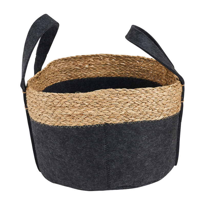 Mand vilt en zeegras - grijs - ⌀39x20 cm 