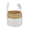 Mand vilt en zeegras - wit - ⌀27x20 cm 