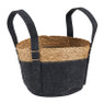 Mand vilt en zeegras - grijs - ⌀27x20 cm 