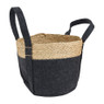 Mand vilt en zeegras - grijs - ⌀30x25 cm 