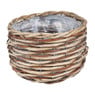 Rieten bloempot met voering - ⌀20x14 cm 