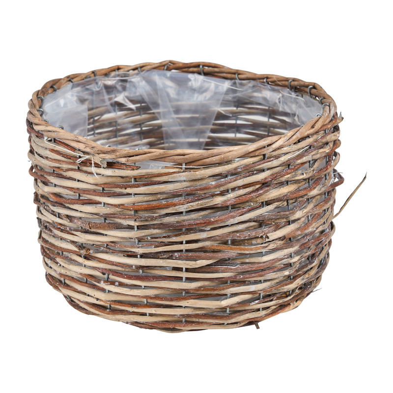 Rieten bloempot met voering - 32x21 cm