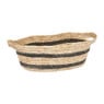 Mand ovaal - naturel/zwart - 34x21x12 cm
