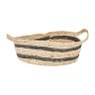 Mand ovaal - naturel/zwart - 39x26x14 cm