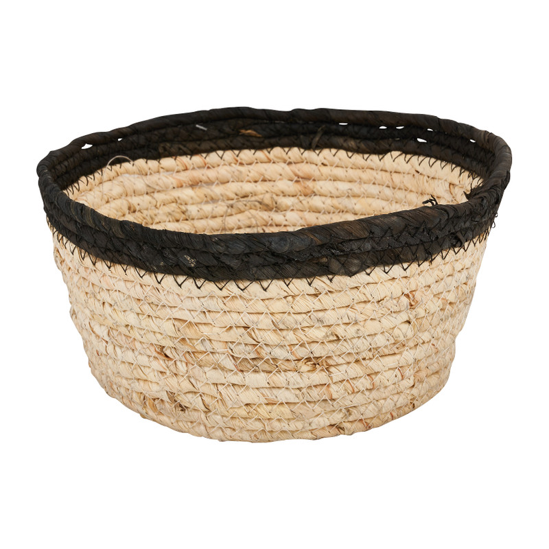 Mand rond met zwarte rand - ø26x13 cm