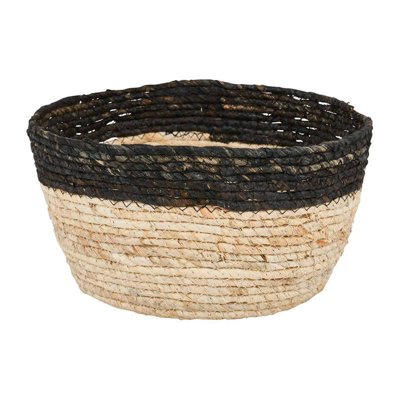 Mand rond met zwarte rand - ø30x15 cm