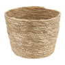 Rieten bloempot - naturel - ⌀22x17 cm 