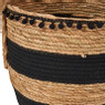 Mand met hengsel en pompoms - ⌀32x28 cm 