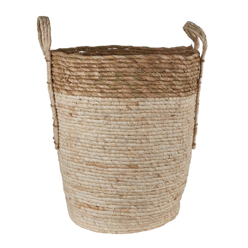 Mand met bruine rand - ⌀37x43 cm 
