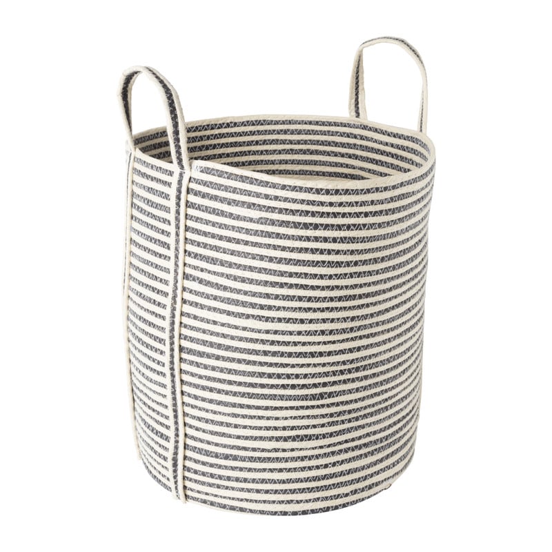 Mand met strepen - naturel - ⌀35x39 cm