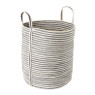 Mand met strepen - naturel - ⌀35x39 cm