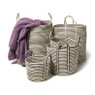 Mand met strepen - naturel - ⌀35x39 cm