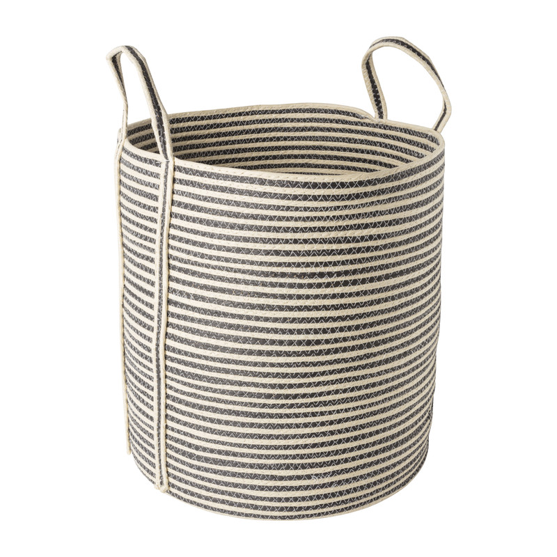Mand met strepen - naturel - ⌀40x44 cm