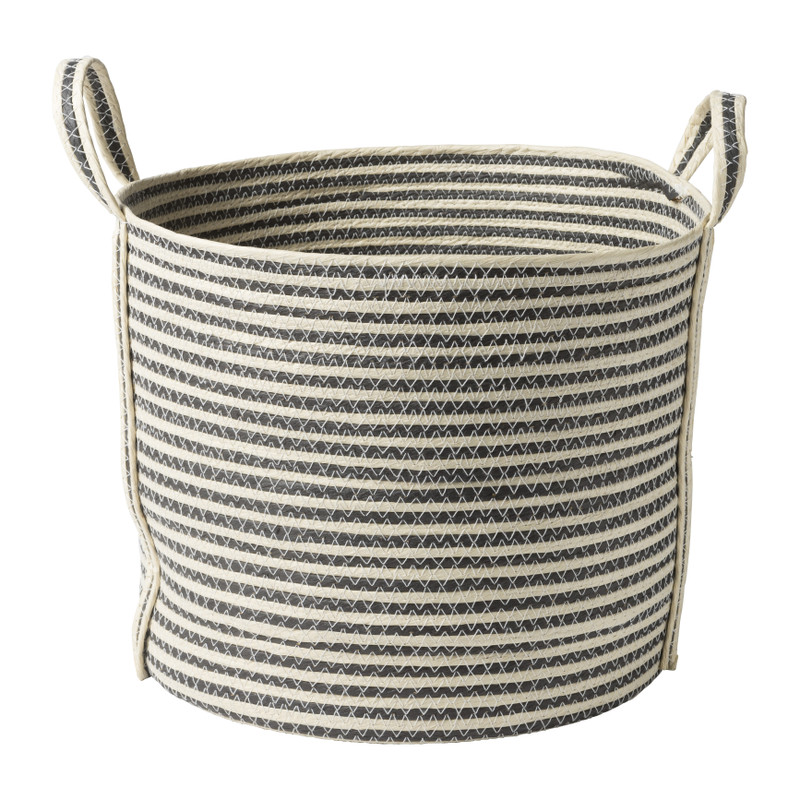 Mand met strepen laag - Ø25x20 cm