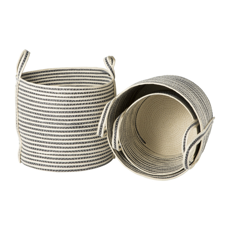 Mand met strepen laag - Ø34x28 cm