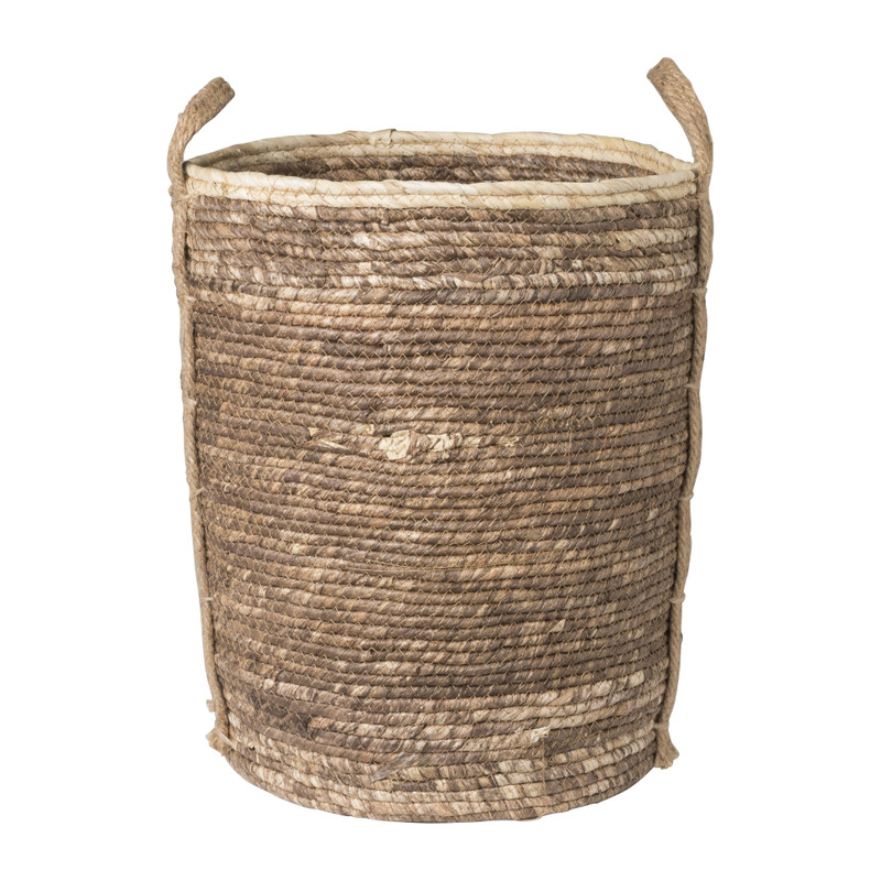 Mand met witte rand - hoog - ⌀40x44 cm