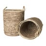 Mand met witte rand - hoog - ⌀45x49 cm
