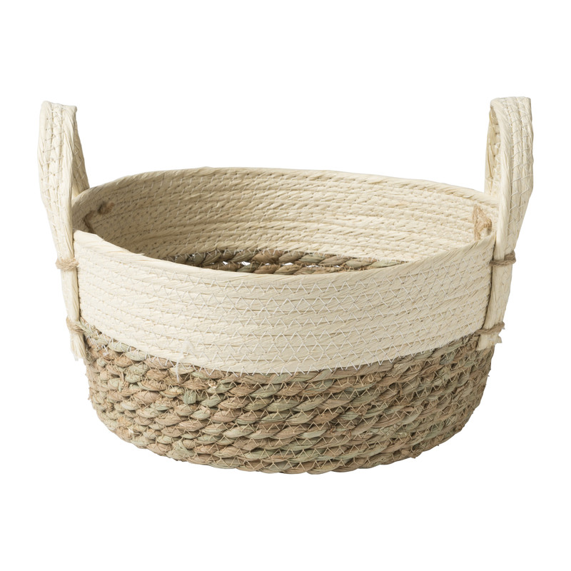 Mand rond met witte rand - Ø28x13 cm