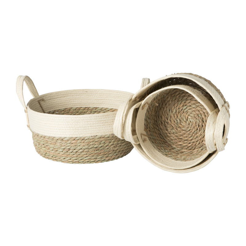 Mand rond met witte rand - Ø28x13 cm