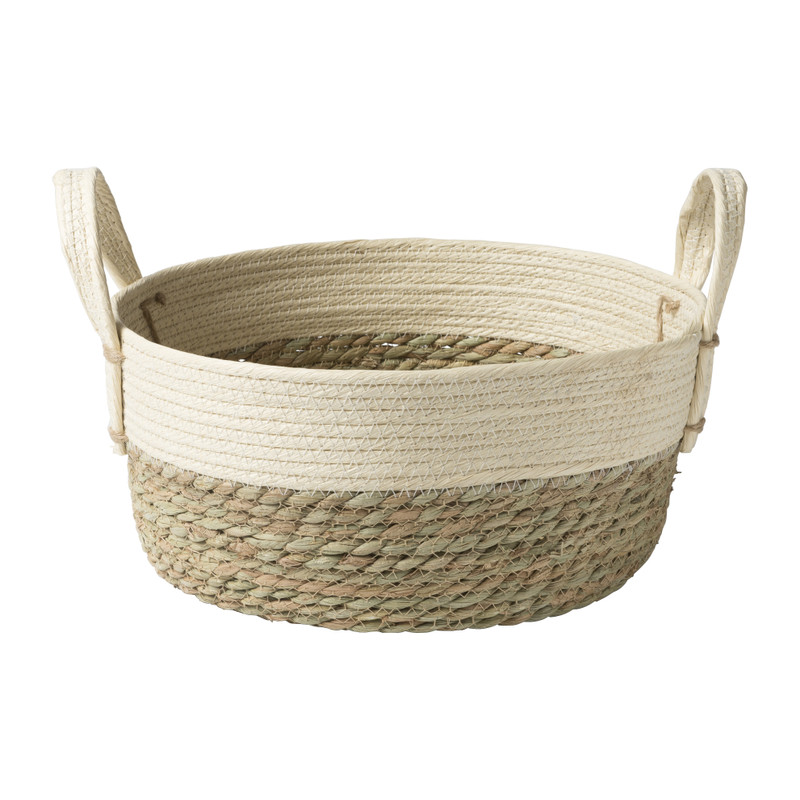 Mand rond met witte rand - Ø33x15 cm