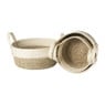 Mand rond met witte rand - Ø33x15 cm