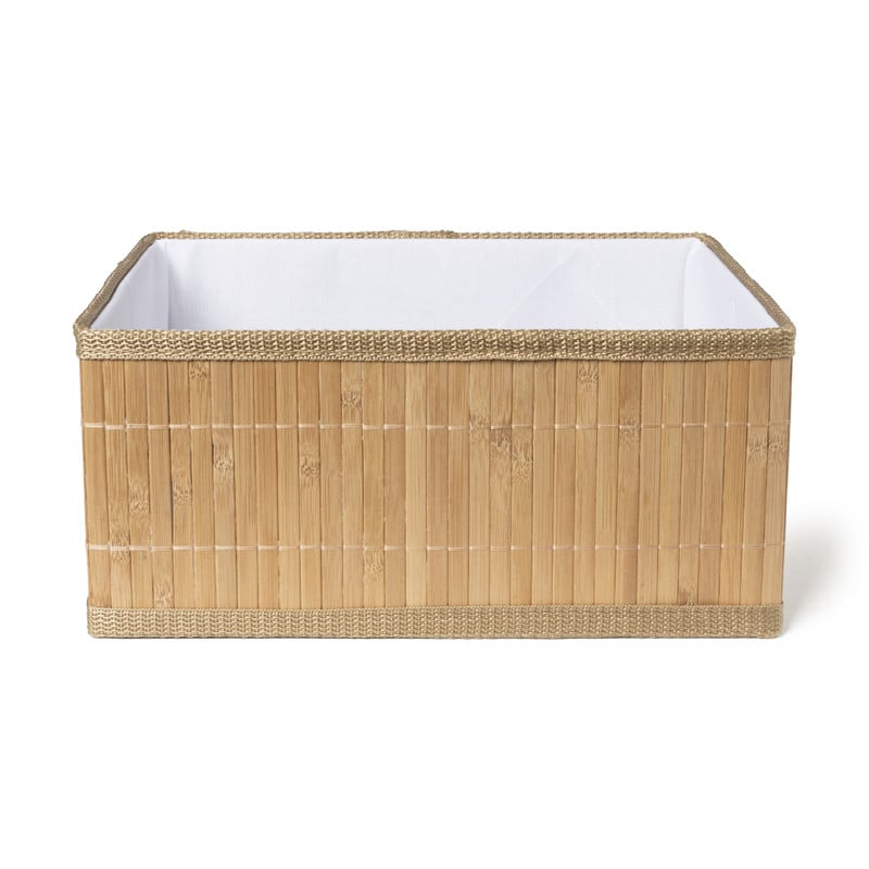Bamboe mand open - 12x24x18 cm 